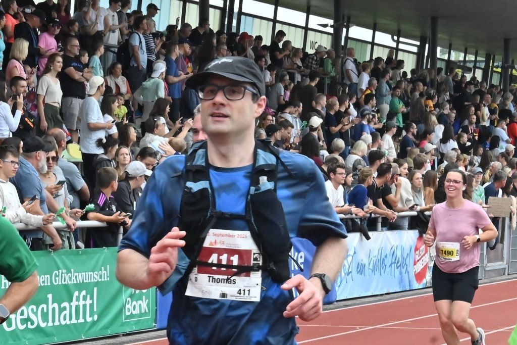 Zieleinlauf beim Baden Marathon 2025